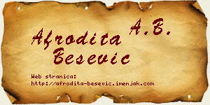 Afrodita Bešević vizit kartica